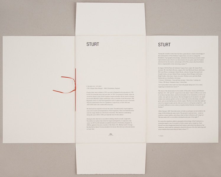 Sturt, inside cover