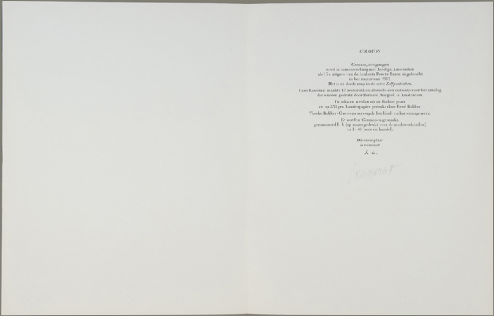 Grenzen, Overgangen, 1983