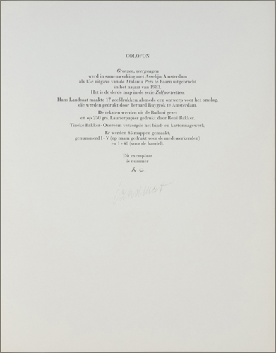 Grenzen, Overgangen, 1983