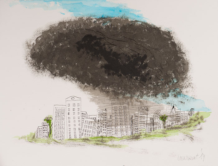 Grote wolk boven Milaan - vanwege Sebald, 2019