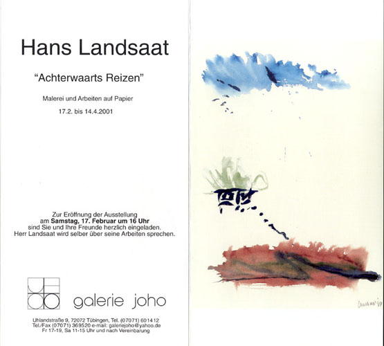 Uitnodiging Galerie joho (2001)