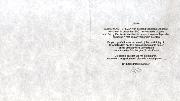 Achterwaarts reizen (2001), leporello - grote versie)