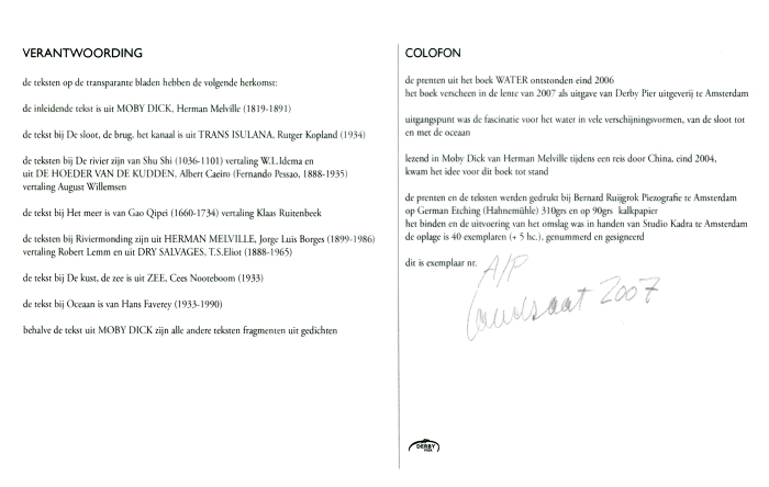 Colofon - Water (2007)
