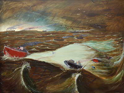 Storm op zee (Gezicht op Antwerpen), 2000