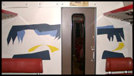 Train compartment partition painting 5, 1986-87